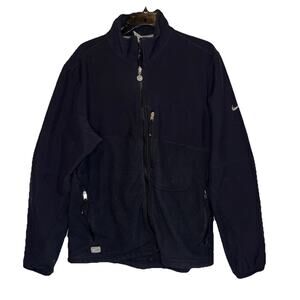 Nike Jacket Unisex L Black Performance‎ Fleece Full Zip Up Coat Whoosh Outdoor